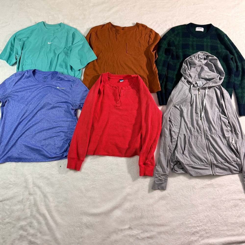 Women’s Nike & Old Navy Mixed Clothing Lot - Sweaters, Tees, & Hoodie Bundle